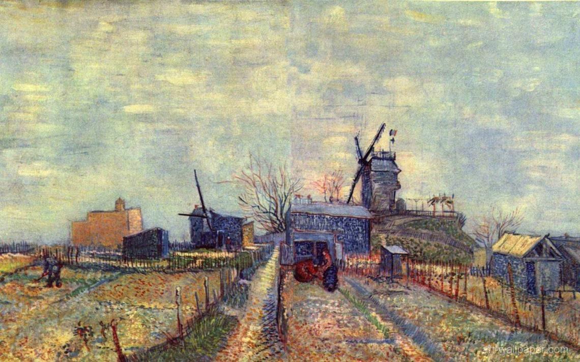 Vincent van Gogh Vegetable gardens at the Montmartre